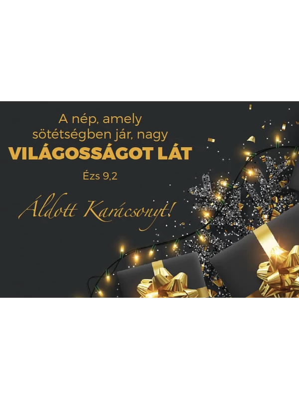 A nép, amely sötétségben jár... – Karácsonyi, egyoldalas ajándékkísérő kártya csomag