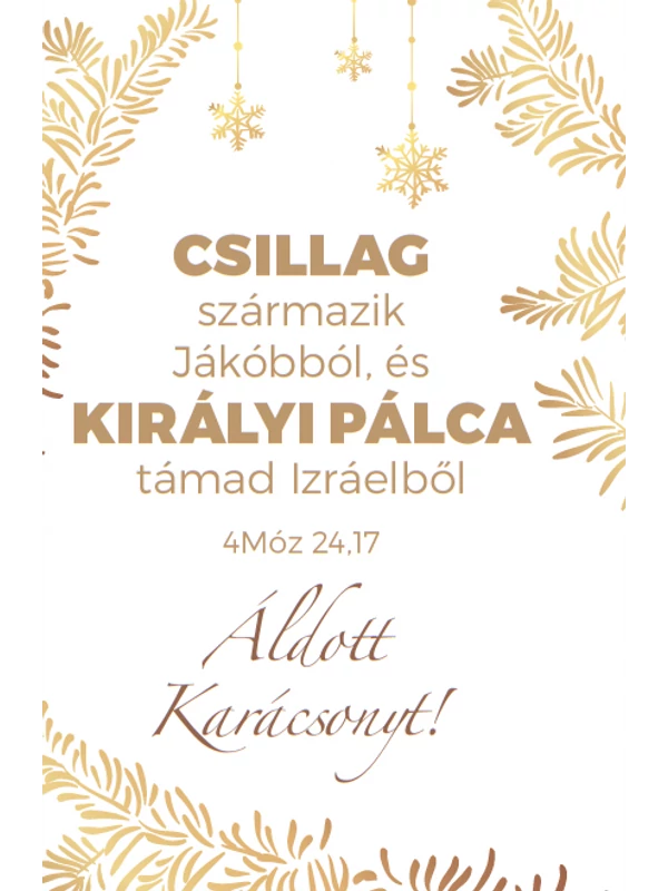 Csillag származik Jákóbból... – Karácsonyi, egyoldalas ajándékkísérő kártya csomag