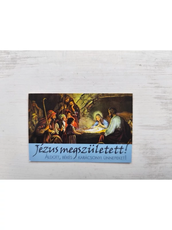 Jézus megszületett! – betlehemes– Minikártya csomag, karácsonyi