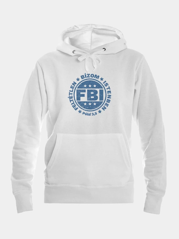 „FBI” – női kapucnis pulóver – XL-es méret