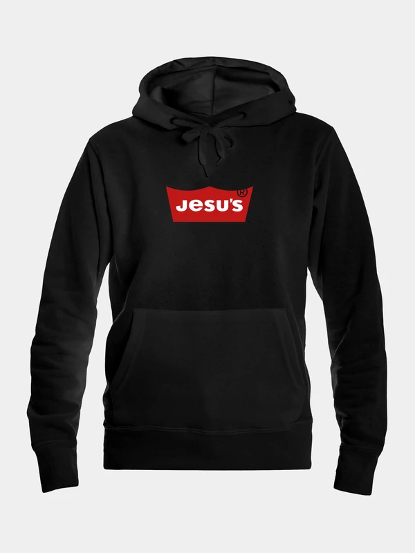 Jesu's – fekete női kapucnis pulóver, fekete – L-es méret