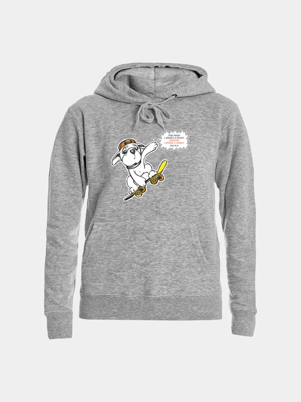 Istenemmel a kőfalon is átugrom – gyerek kapucnis pulóver