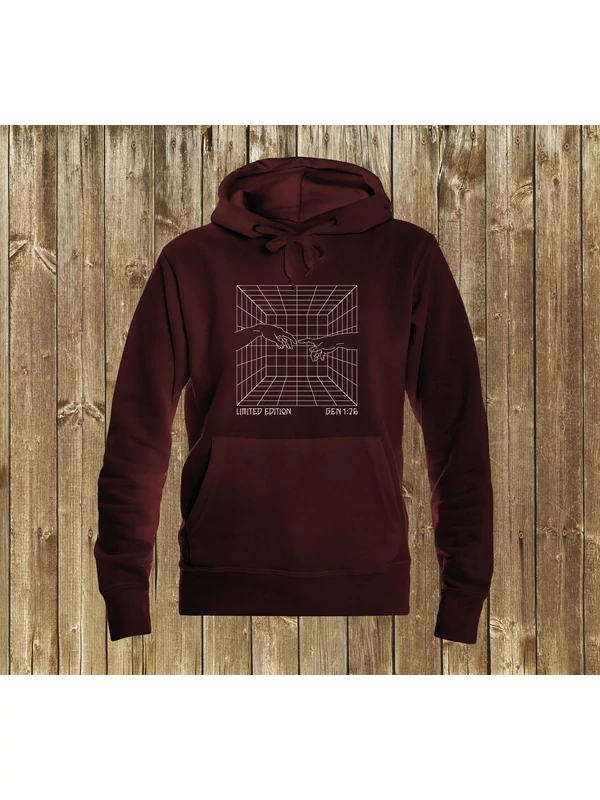 „Limited Edition” – női kapucnis pulóver, bordó – M-es méret
