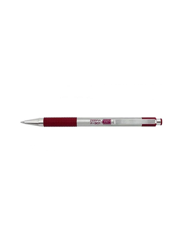 Golyóstoll kék tintával – Zebra F301, BP 0,7 mm – Bordó