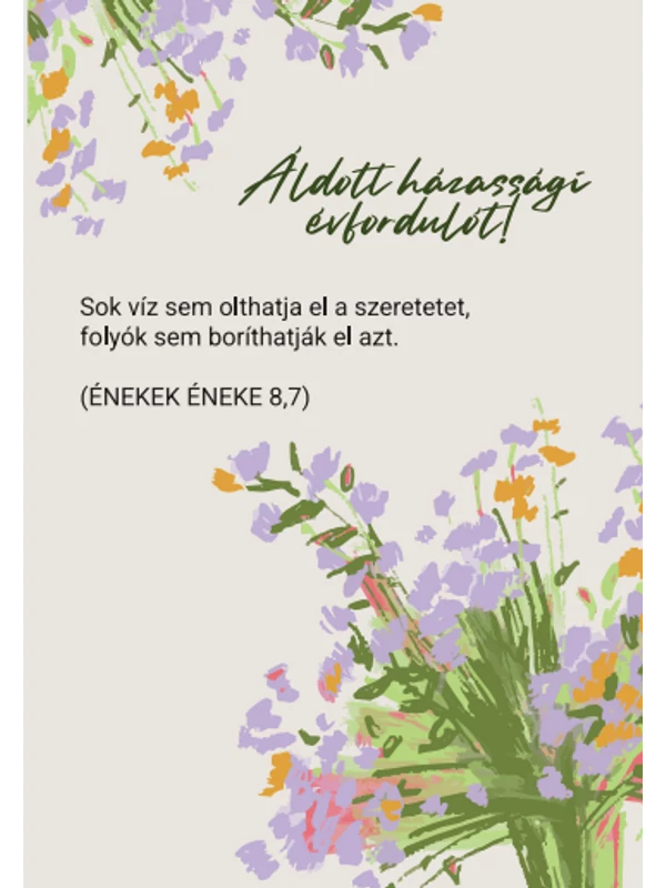 Sok víz sem olthatja el – képeslap csomag (10 db) – házassági évf.