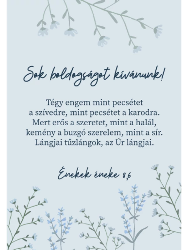 Tégy engem, mint pecsétet – képeslap csomag (10 db) – esküvő