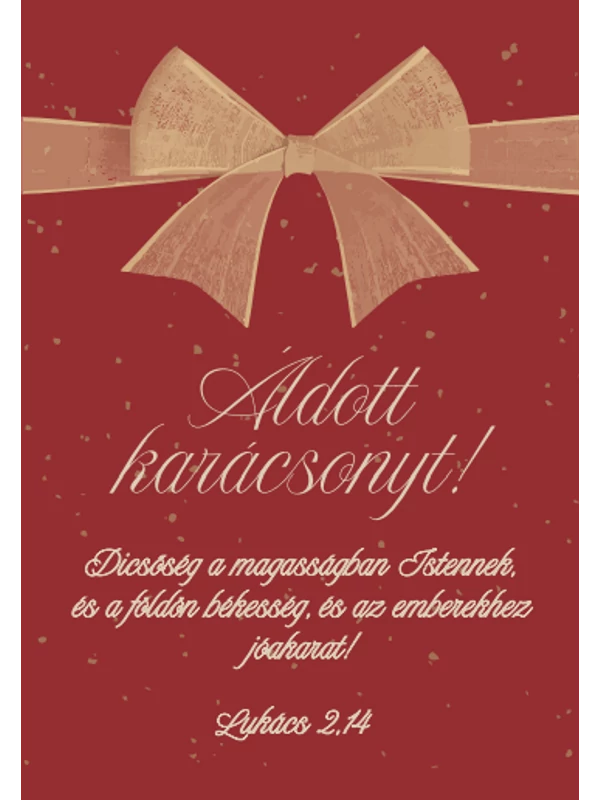 Dicsőség a magasságban (bordó) – képeslap csomag (10 db) – karácsony