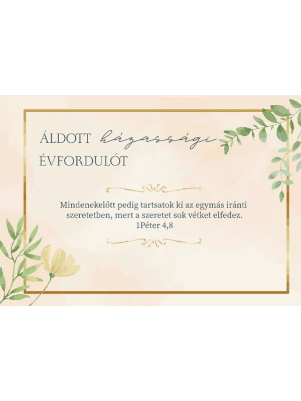 Mindenekelőtt pedig tartsatok ki – képeslap csomag (10 db) – házassági évf.
