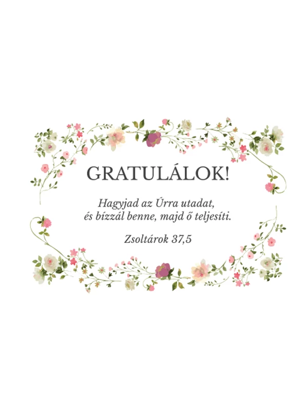 Hagyjad az Úrra utadat – képeslap csomag (10 db) – Gratulálok!