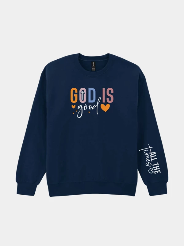 God is good – uniszex kereknyakú pulóver