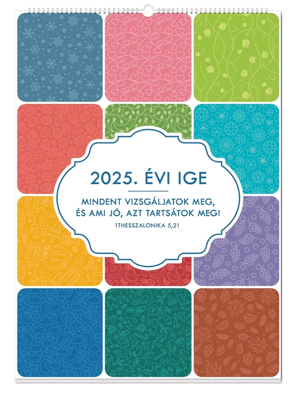 Falinaptár 2025 – nagy tervező, családi, tűzött