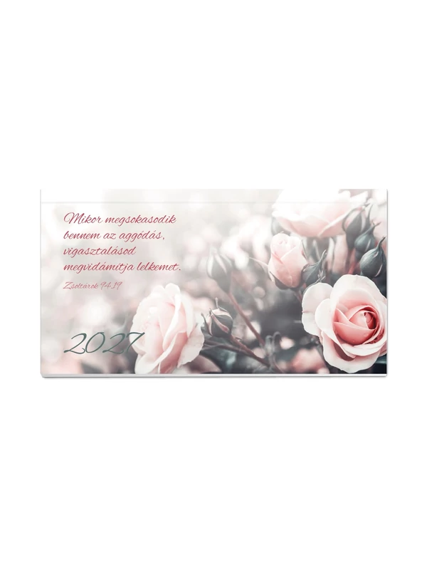 2027 Zsebnaptár – rózsás