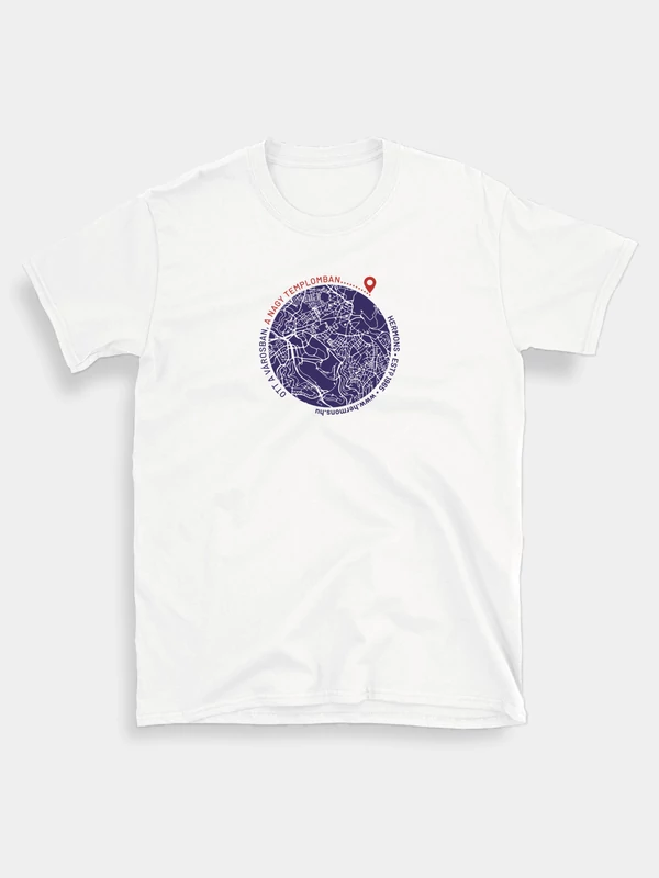 Ott a városban... (kör alakú térkép) – uniszex póló