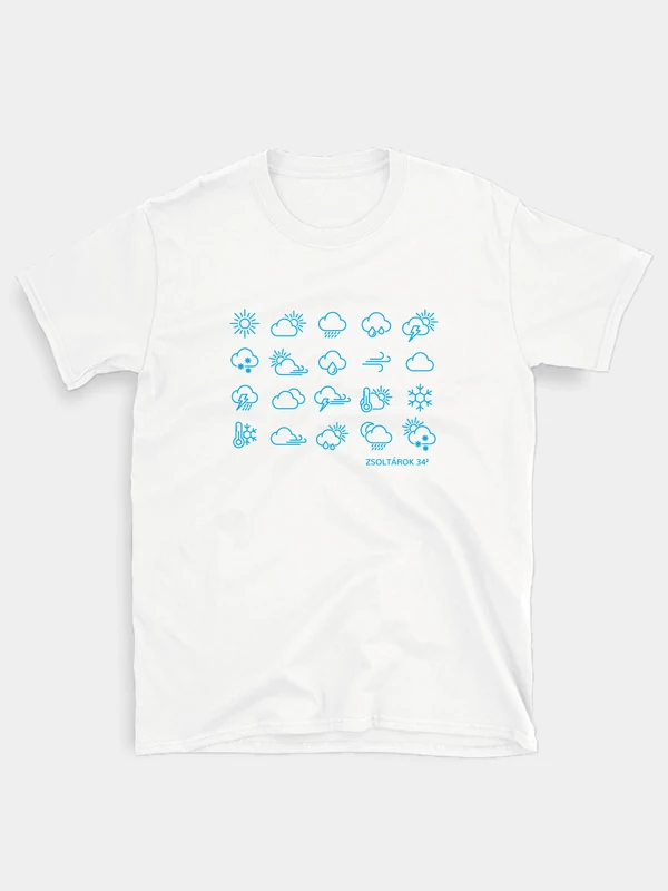 Áldom az Urat... (időjárásikonok) – uniszex póló