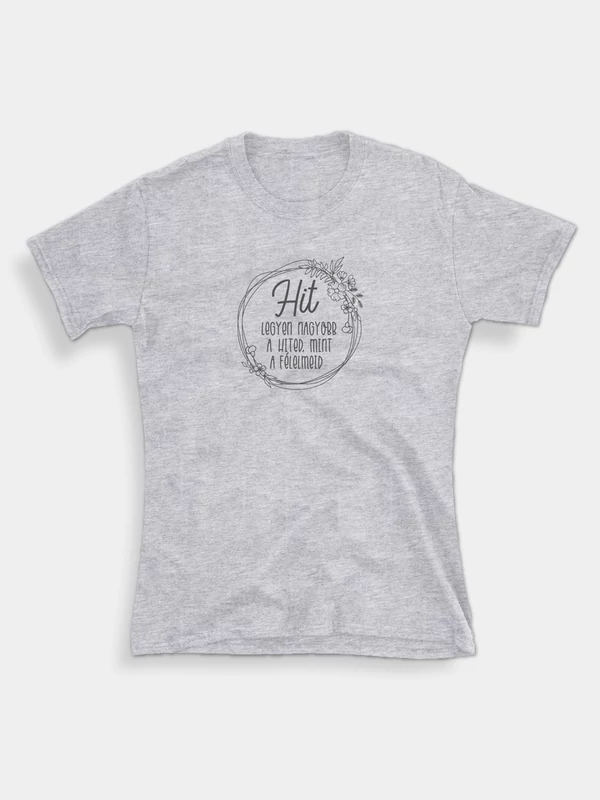 „Hit” – női póló, szürke – XL