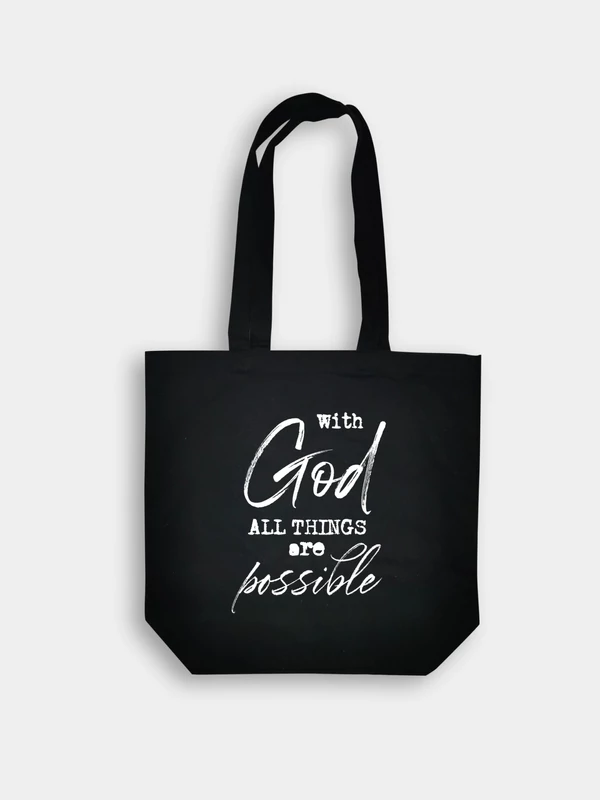 „With God All Things Are Possible” – vászontáska