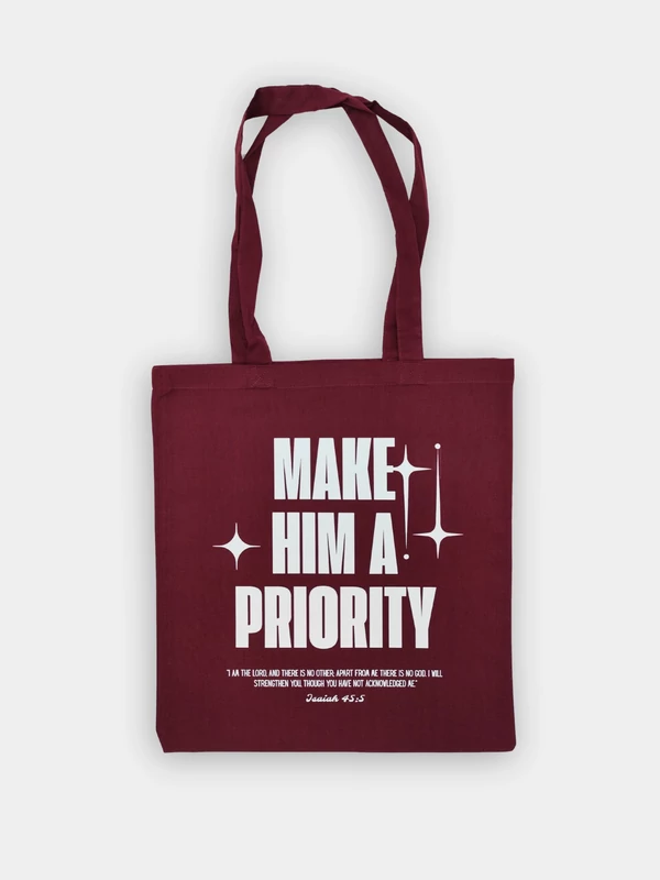 Make Him a priority – vékony vászontáska