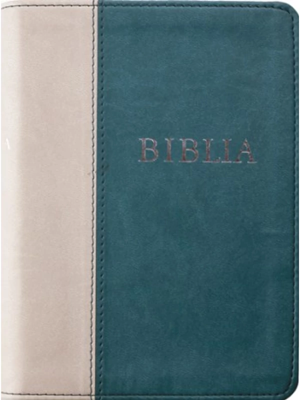 Biblia, új fordítás, puhatáblás, varrott (szürke-zöld)