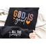 Kép 1/4 - God is good – uniszex kereknyakú pulóver, sötétkék