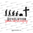 Kép 4/4 - „REVOLUTION – szabadon leboruló keresztény” –  Uniszex póló – húsvéti mintával – 2 színben