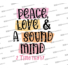 Kép 2/5 - „Peace, Love  &  a Sound Mind” – női póló – 4 színben