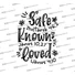 Kép 2/5 - „Safe – Known – Loved” – női póló – 4 színben