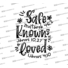 Kép 2/5 - „Safe – Known – Loved” – női póló – 4 színben