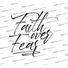 Kép 3/4 - „Faith over Fear” – női póló, türkiz – L