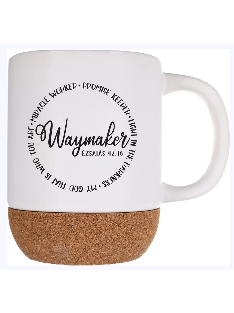 Bögre parafa talppal – Waymaker – fehér