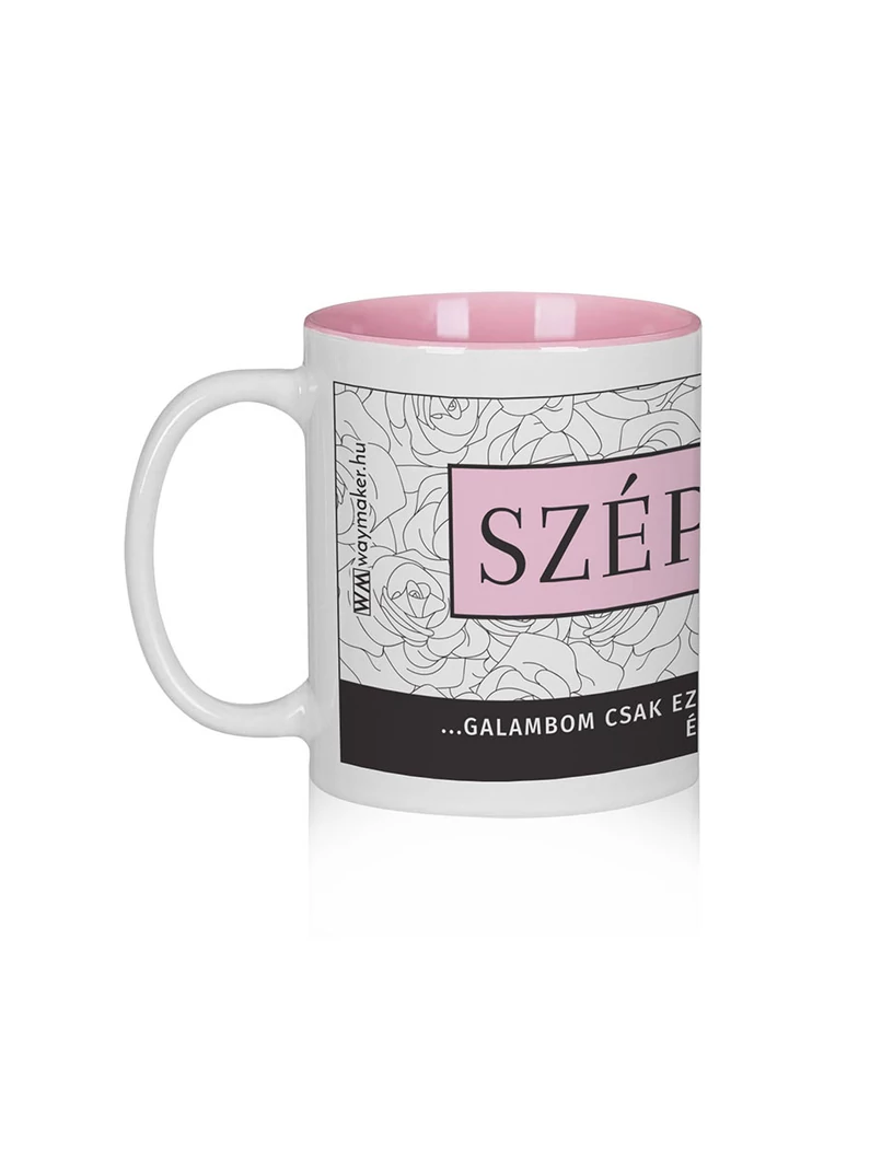 Bögre – „Szép vagy!” – rózsaszín belső