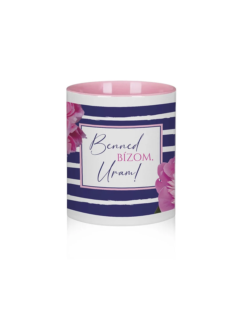 Bögre – „Benned bízom, Uram!” – rózsaszín belső