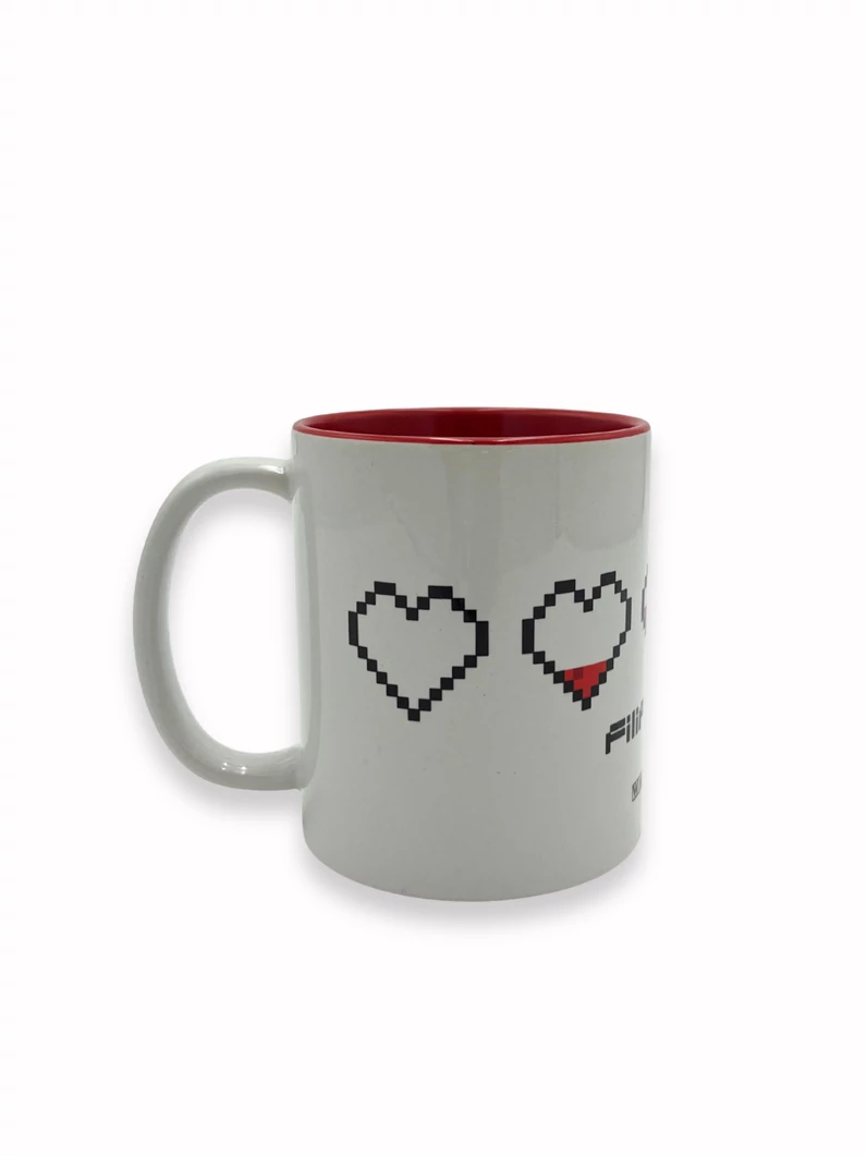 Mindenre van erőm – bögre piros belsővel