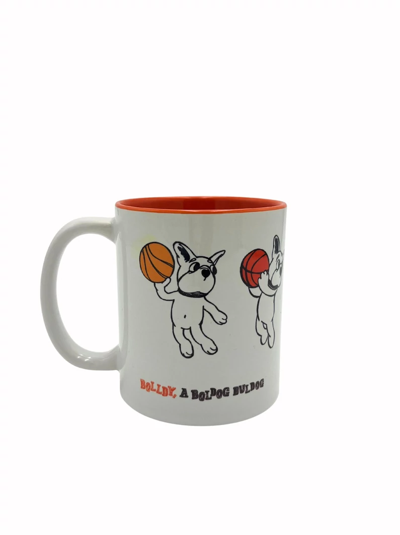 Istenemmel a kőfalon is átugrom – Bolldy, a boldog bulldog – bögre narancssárga belsővel