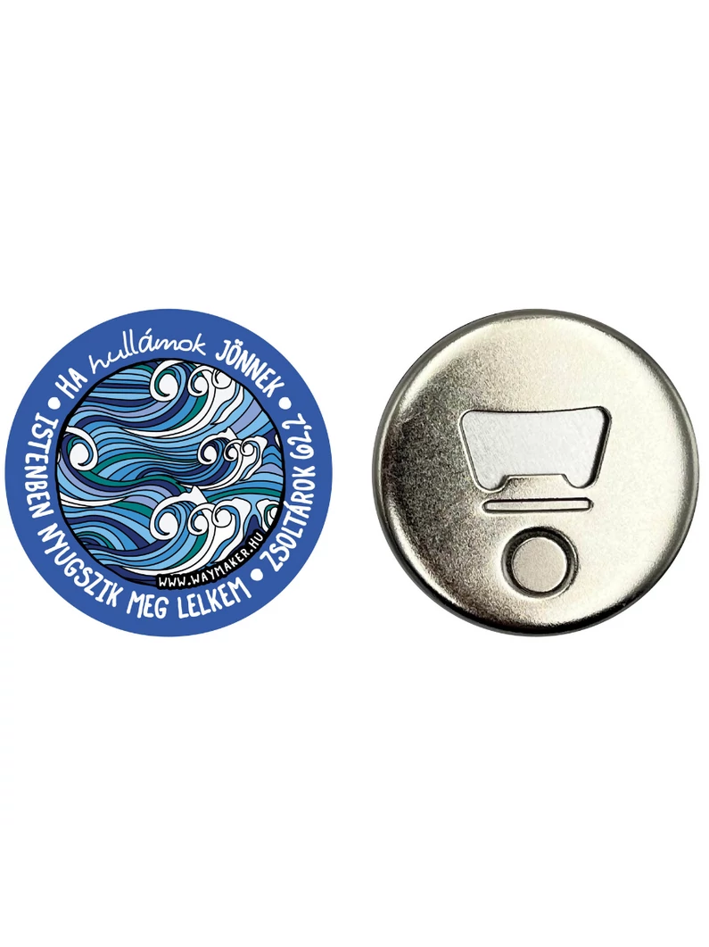 „Ha hullámok jönnek” – Hűtőmágnes üvegnyitóval