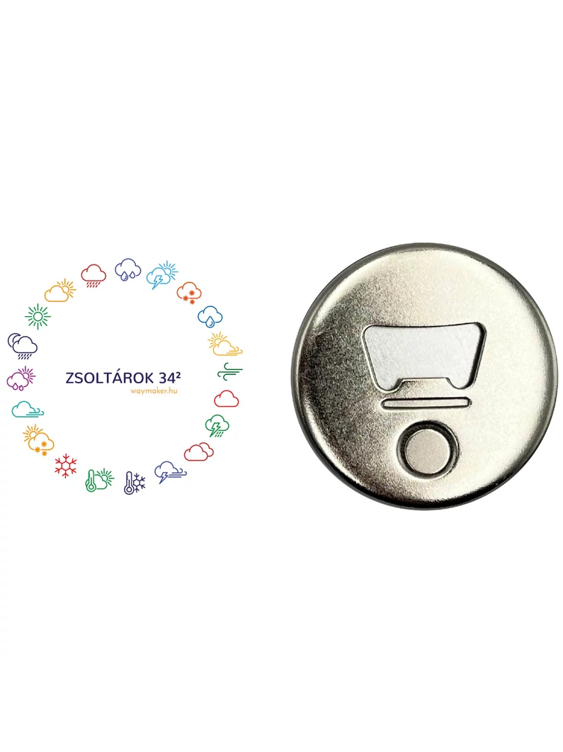 Áldom az Urat minden időben – Hűtőmágnes üvegnyitóval