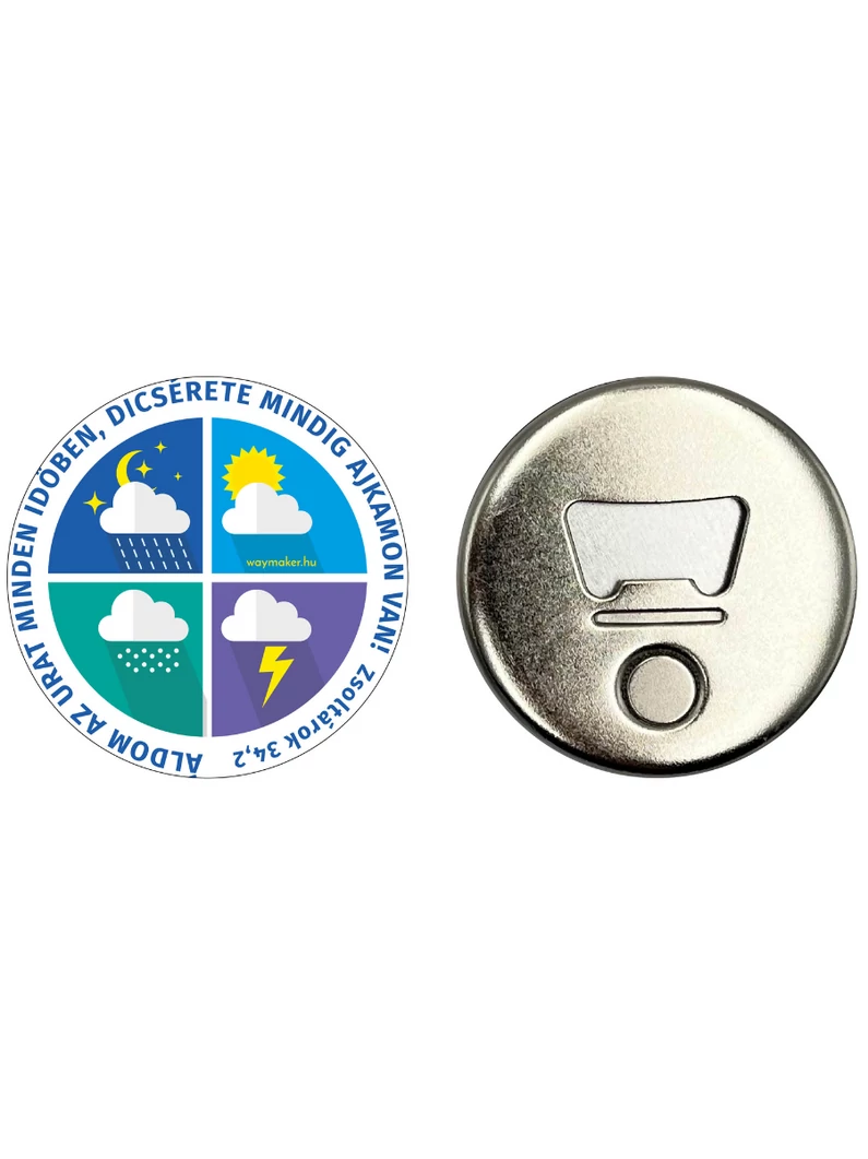 „Áldom az Urat minden időben…” – Hűtőmágnes üvegnyitóval