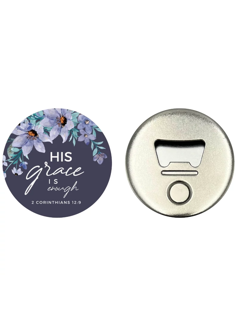 His grace is enough – Hűtőmágnes üvegnyitóval