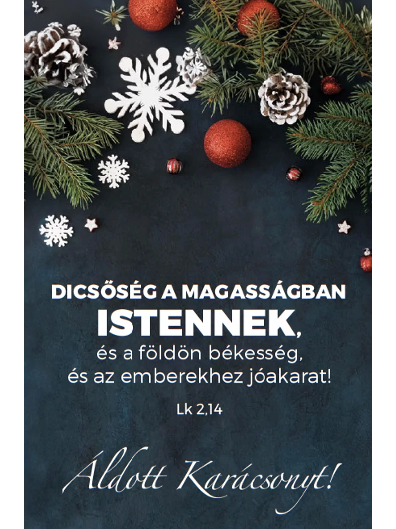 Dicsőség a magasságban Istennek... – Karácsonyi, egyoldalas ajándékkísérő kártya csomag