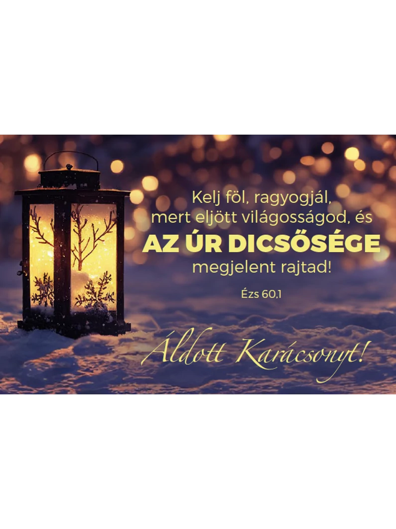 Kelj föl, ragyogjál... – Karácsonyi, egyoldalas ajándékkísérő kártya csomag