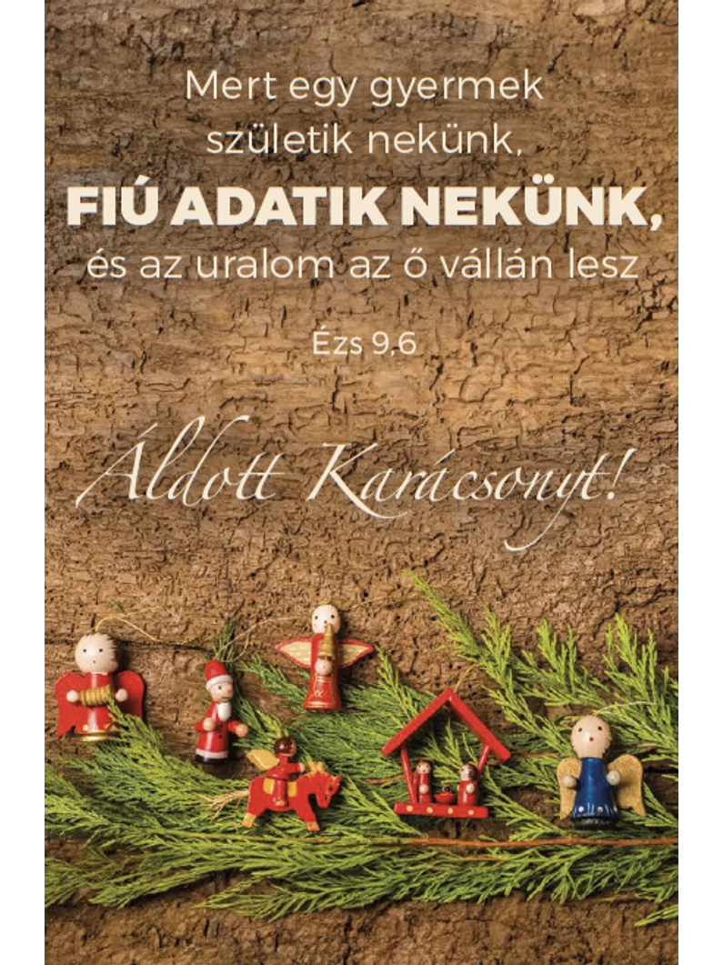 Mert egy gyermek születik nekünk... – Karácsonyi, egyoldalas ajándékkísérő kártya csomag