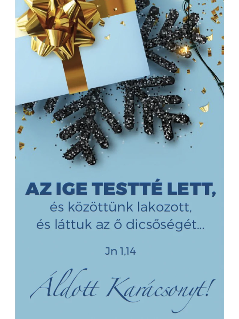 Az Ige testté lett... – Karácsonyi, egyoldalas ajándékkísérő kártya csomag