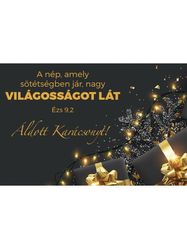 A nép, amely sötétségben jár... – Karácsonyi, egyoldalas ajándékkísérő kártya csomag