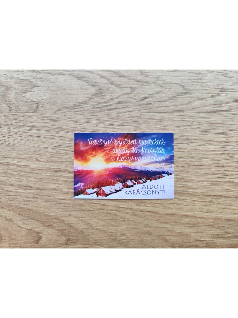Üdvözítő született ma nektek... – Minikártya csomag, karácsonyi