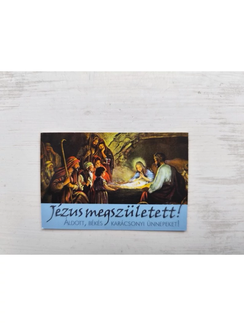 Jézus megszületett! – betlehemes– Minikártya csomag, karácsonyi
