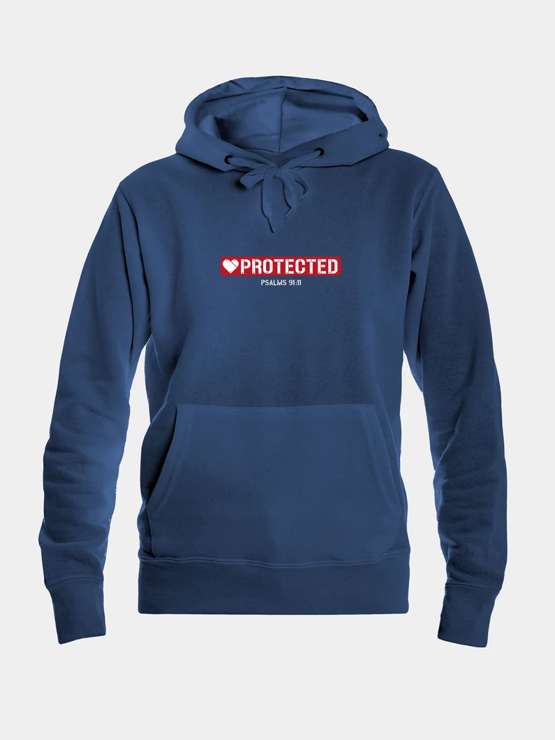 „Protected” – női kapucnis pulóver, kék – XL-es méret
