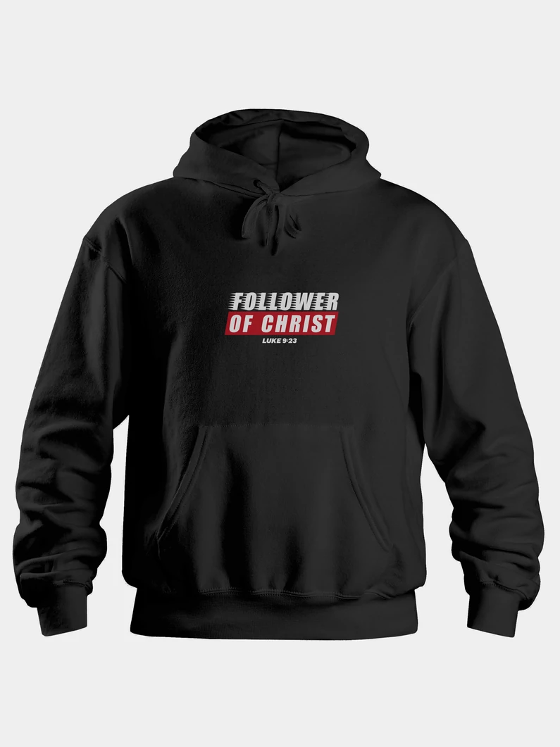 „Follower of Christ” – Uniszex kapucnis pulóver – L-es méret