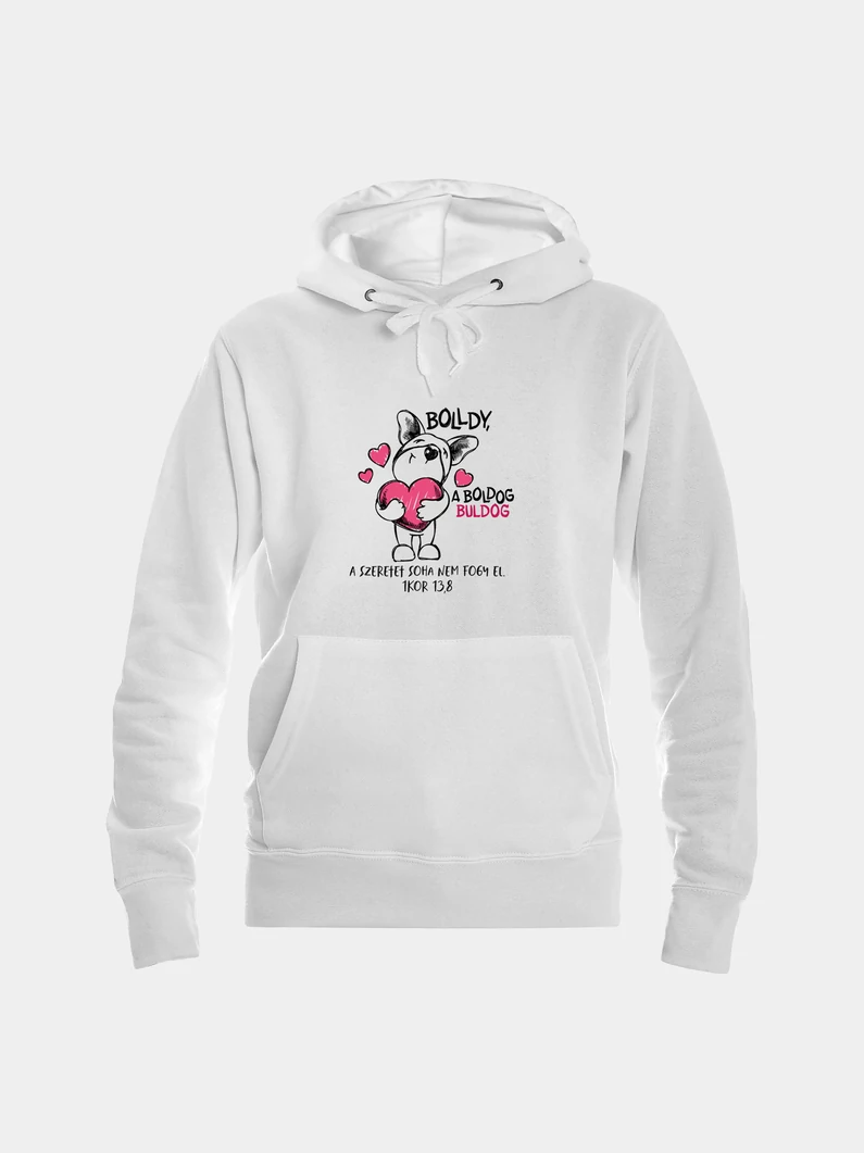 A szeretet soha nem fogy el  – gyerek kapucnis pulóver