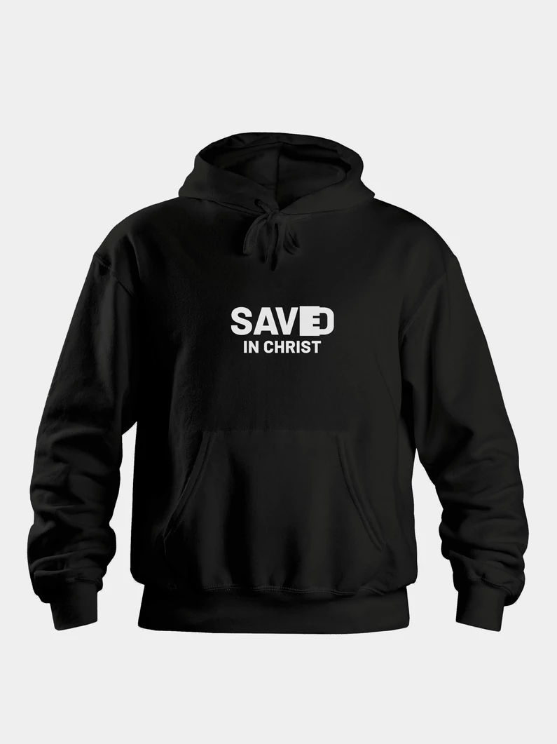 Saved in Christ – uniszex kapucnis pulóver