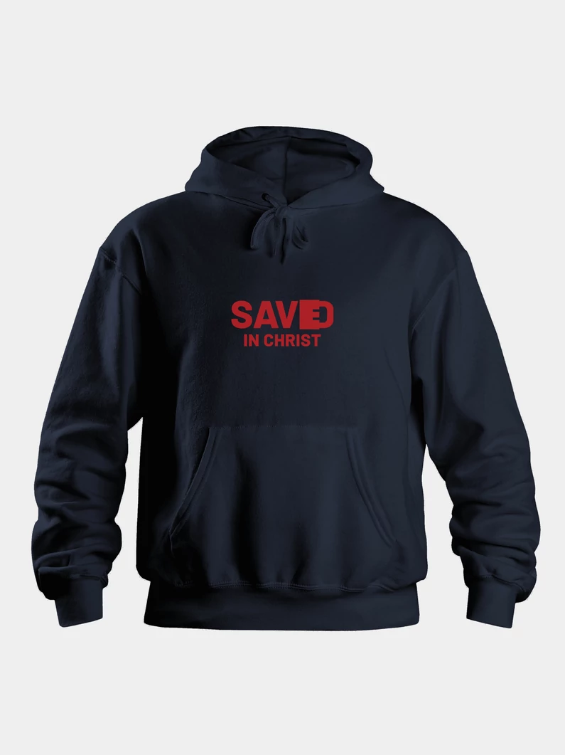 Saved in Christ – uniszex kapucnis pulóver
