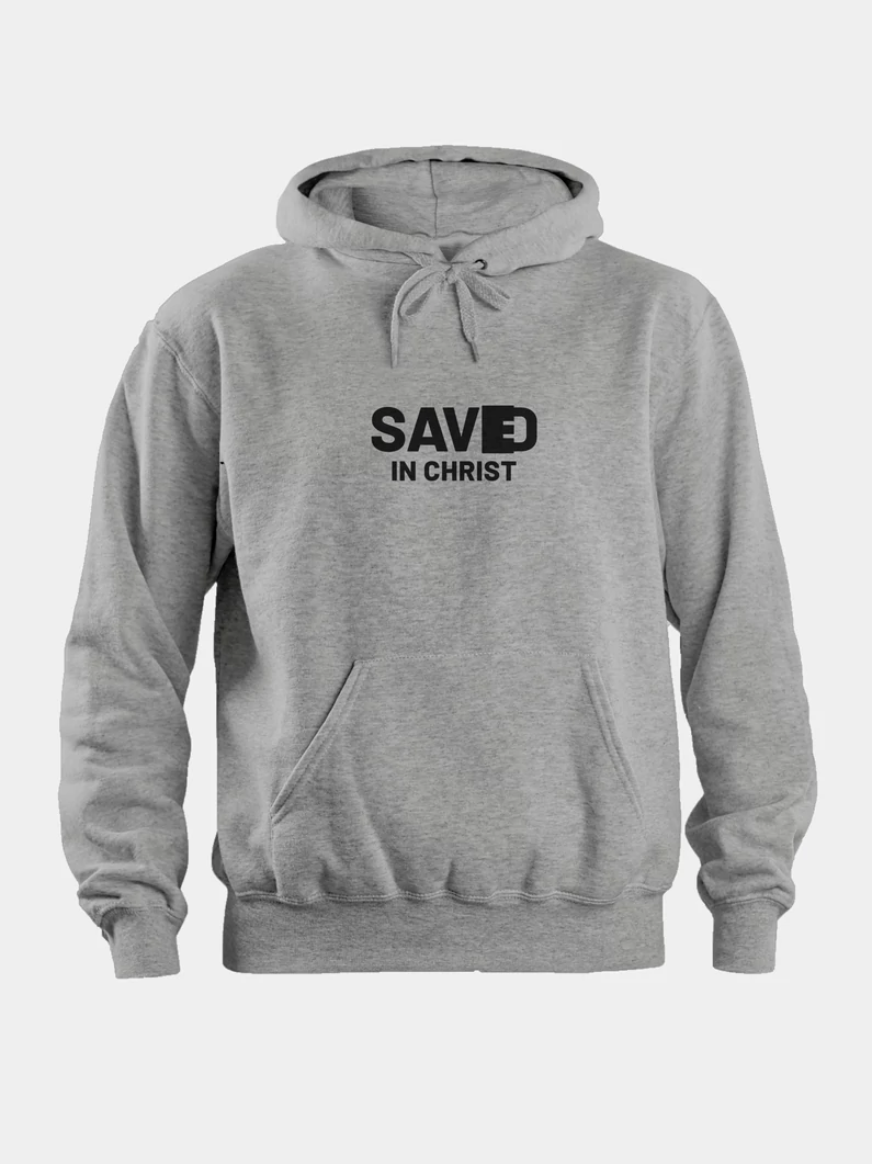 Saved in Christ – uniszex kapucnis pulóver